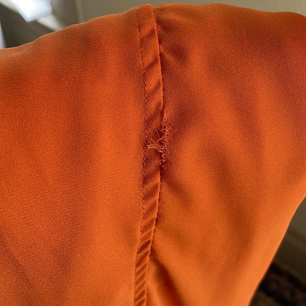 Elements, Size L Orange 100% Polyester Button Dow… - image 8